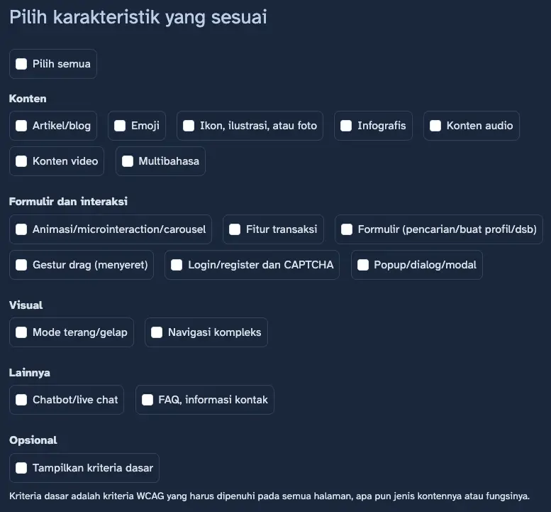Fitur simulasi dengan beberapa karakteristik yang bisa dipilih